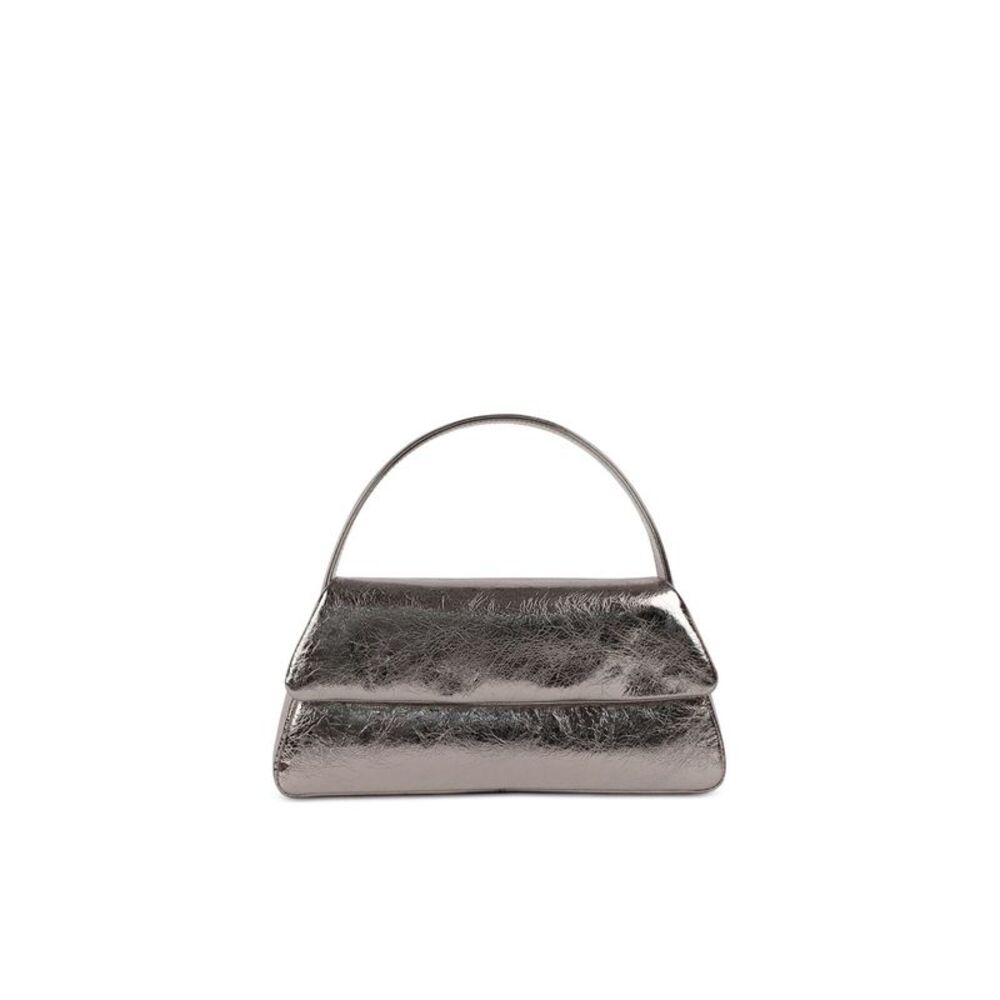 LISELLE KISS Women's Silver Metallic Puffed Design Single Shoulder Bag